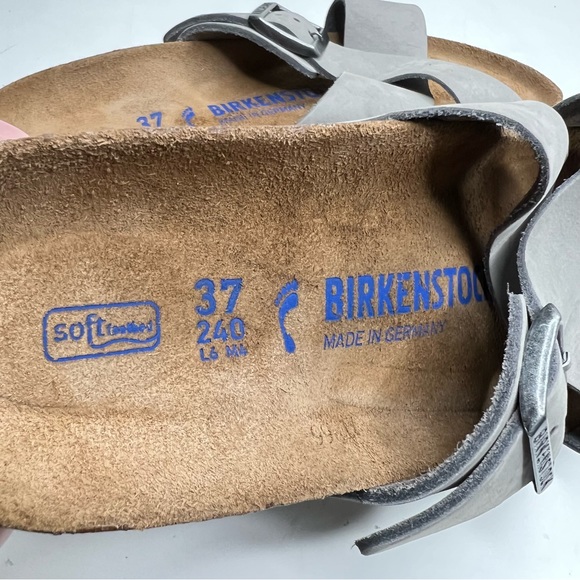 BIRKENSTOCK Siena Soft Footbed Nubuck Leather Dove Gray Size 37 EU 6 - 6.5 US - Picture 14 of 15